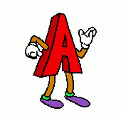 dancing capital letter A